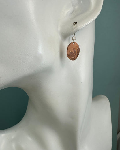 Floral Copper Earrings - Cloverleaf Jewelry