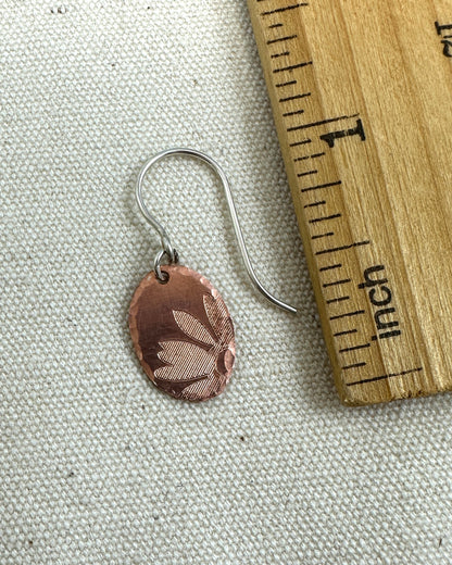 Floral Copper Earrings - Cloverleaf Jewelry