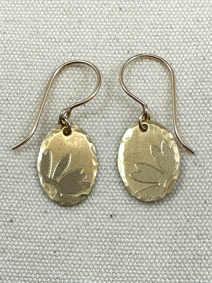 Floral Gold Earrings - Cloverleaf Jewelry