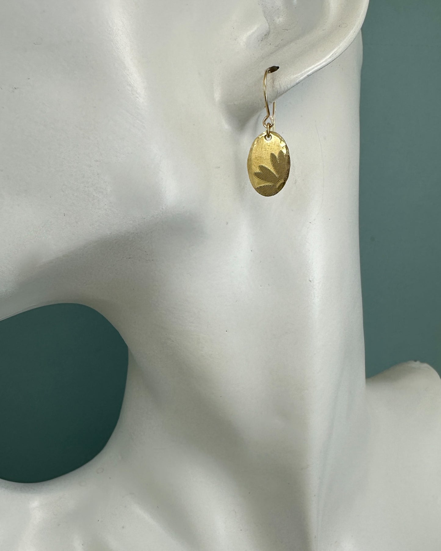 Floral Gold Earrings - Cloverleaf Jewelry