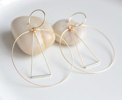 Elemental Gold Earrings - Cloverleaf Jewelry
