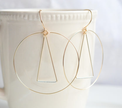 Elemental Gold Earrings - Cloverleaf Jewelry