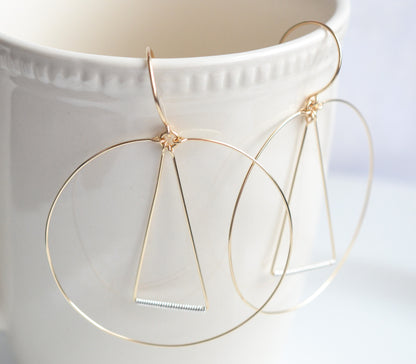 Elemental Gold Earrings - Cloverleaf Jewelry