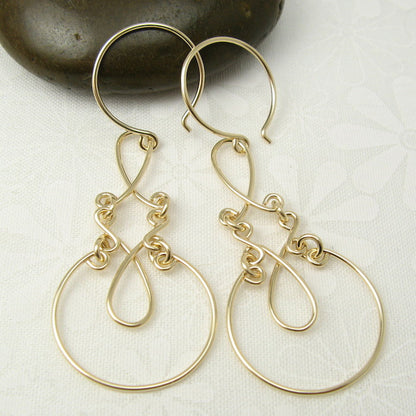 Allure Gold Earrings - Cloverleaf Jewelry