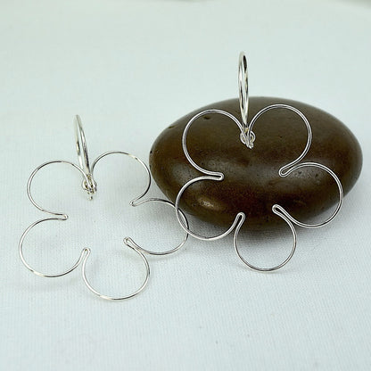 Blossom Silver Earrings, Small - Cloverleaf Jewelry