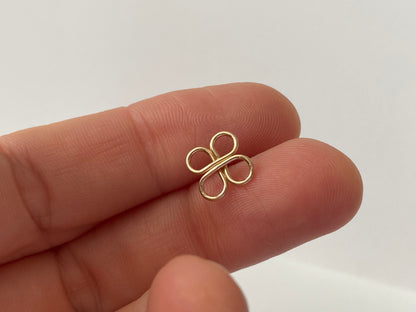 Clovers Gold Post Earrings - Cloverleaf Jewelry