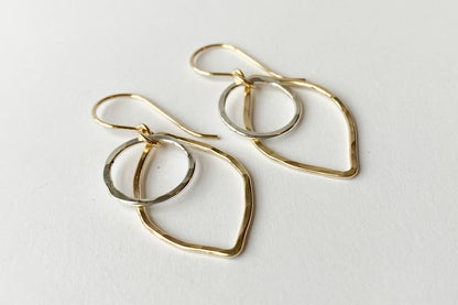 Noble Gold and Silver Earrings - Cloverleaf Jewelry
