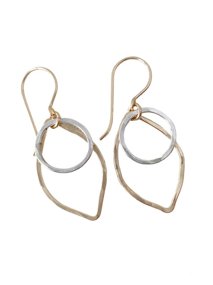 Noble Gold and Silver Earrings - Cloverleaf Jewelry
