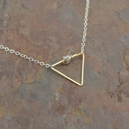 Balance Silver and Gold Necklace - Cloverleaf Jewelry