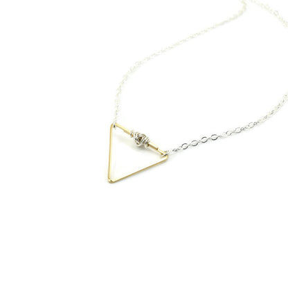Balance Silver and Gold Necklace - Cloverleaf Jewelry