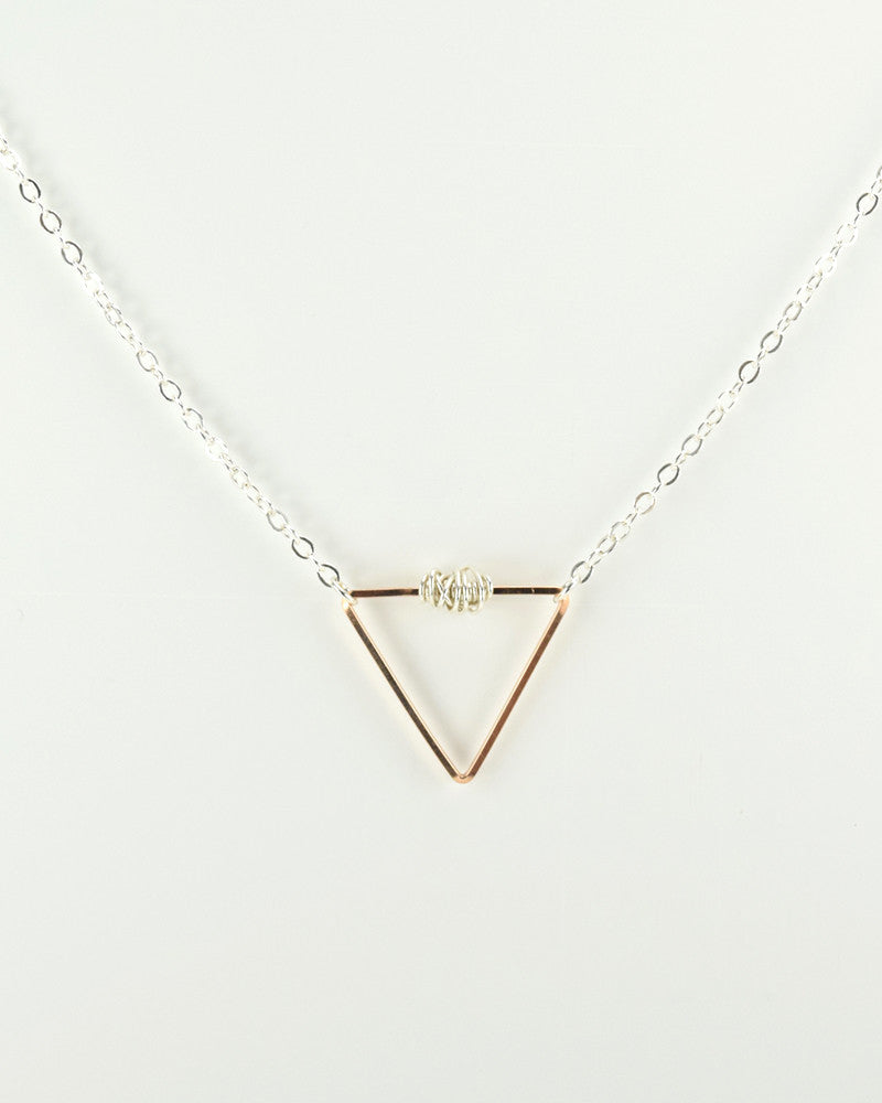 Balance Silver and Rose Gold Necklace