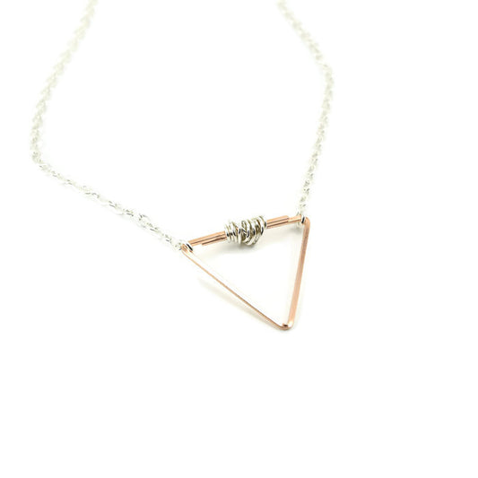 Balance Silver and Rose Gold Necklace