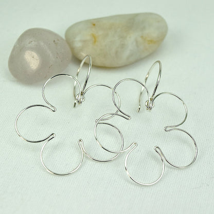 Blossom Silver Earrings, Small - Cloverleaf Jewelry