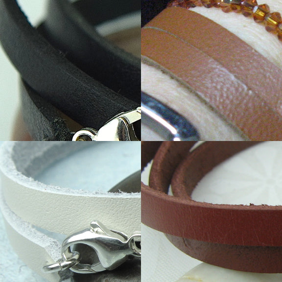 Halo Circle Leather Wrap Bracelet