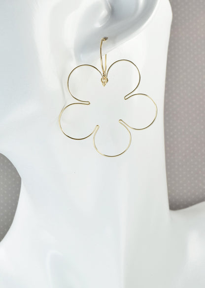 Blossom Gold Earrings, Large - Cloverleaf Jewelry