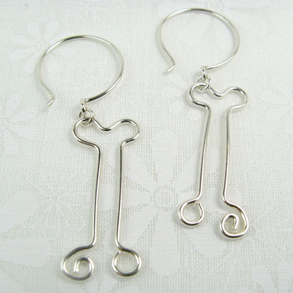 Bones Silver Earrings - Cloverleaf Jewelry