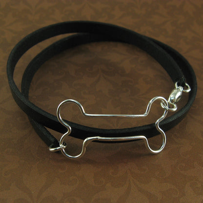 Bones Leather Wrap Bracelet - Cloverleaf Jewelry