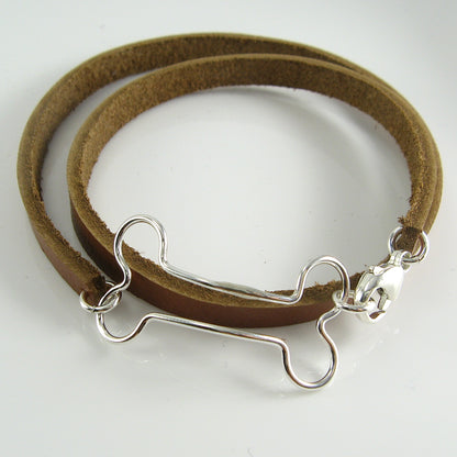 Bones Leather Wrap Bracelet - Cloverleaf Jewelry