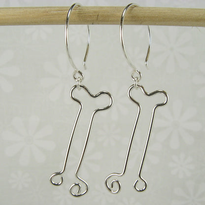 Bones Silver Earrings - Cloverleaf Jewelry