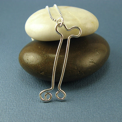 Bones Silver Necklace - Cloverleaf Jewelry