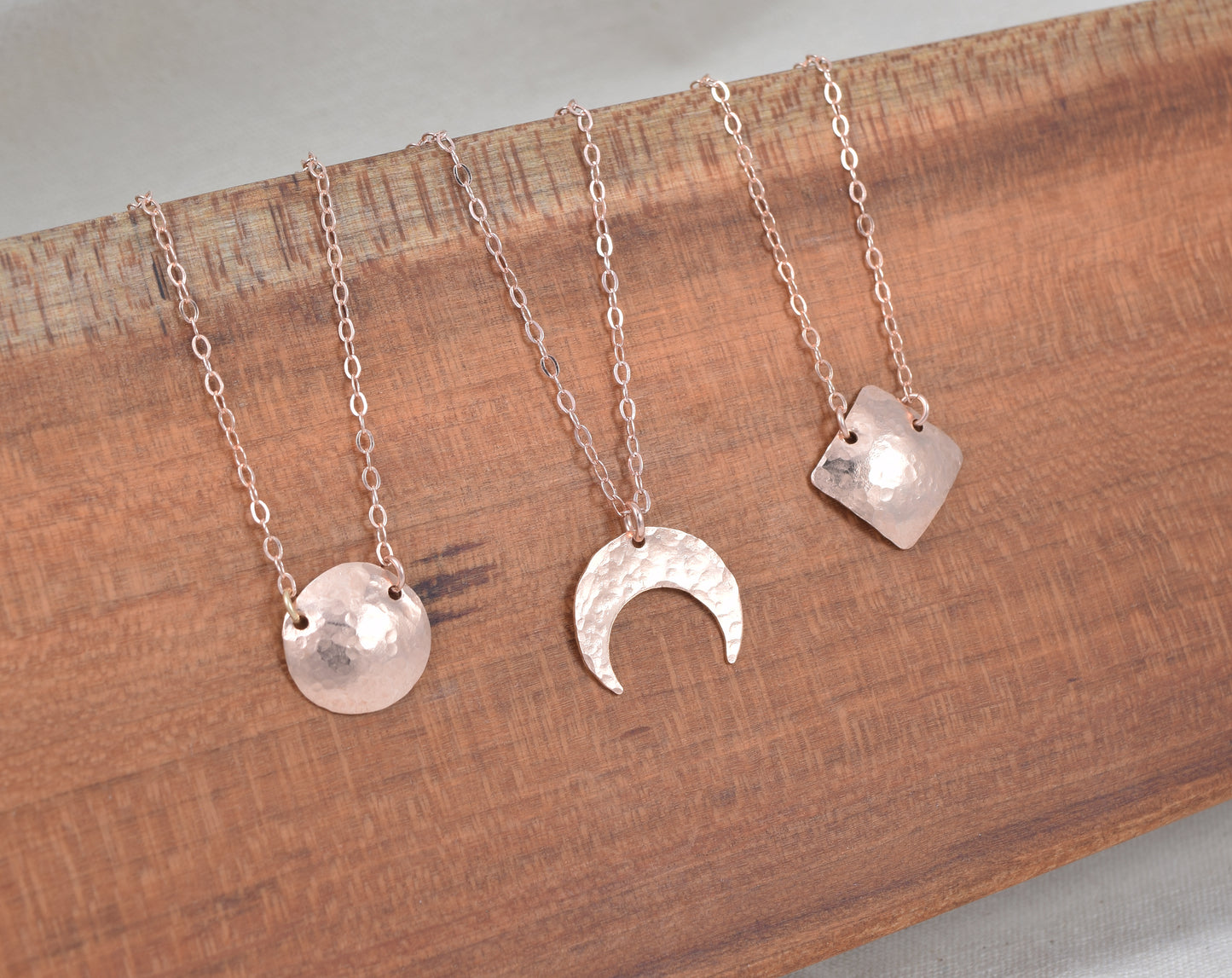 Cadence Rose Gold Circle Necklace