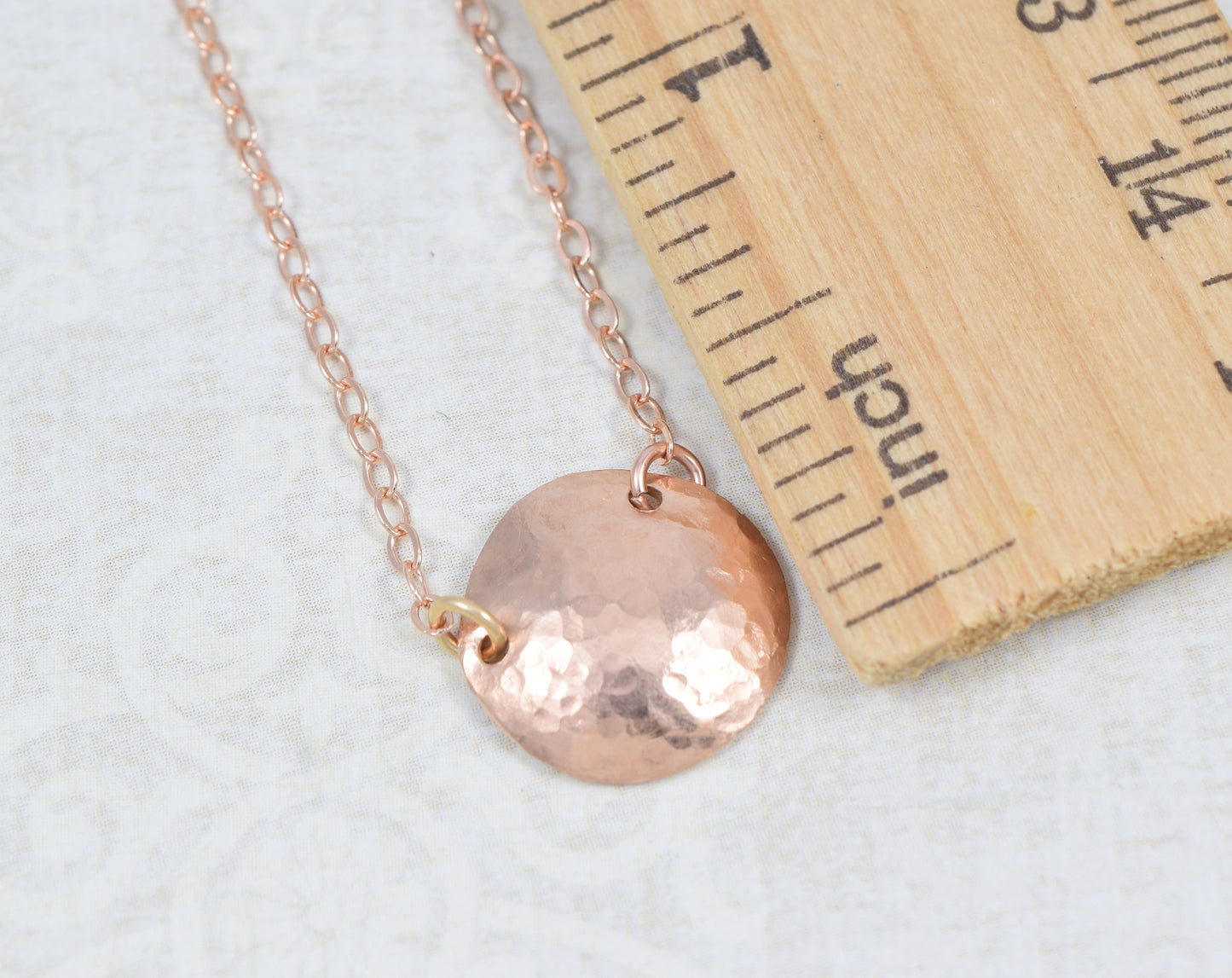 Cadence Rose Gold Circle Necklace