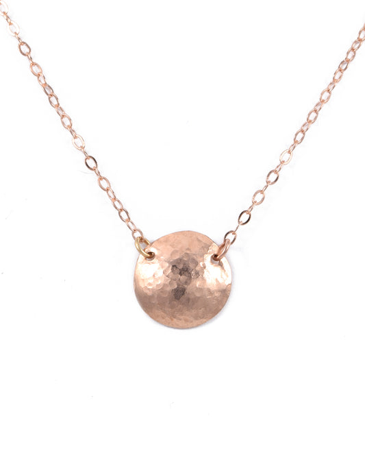 Cadence Rose Gold Circle Necklace