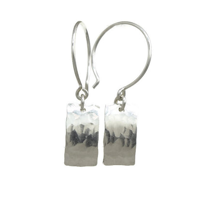 Cadence Silver Earrings, Rectangle - Cloverleaf Jewelry
