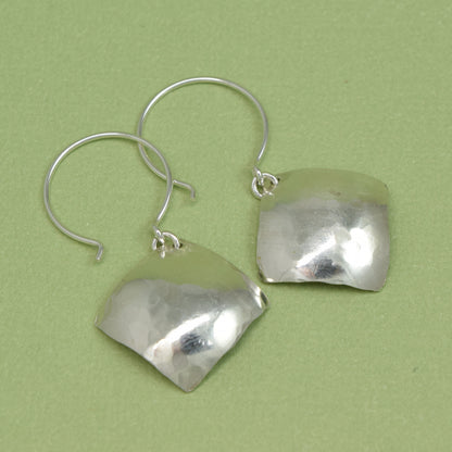 Cadence Silver Earrings, Diamond-Shaped - Cloverleaf Jewelry