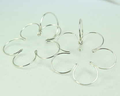 Blossom Silver Earrings, Small - Cloverleaf Jewelry