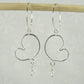 Cherish Silver Heart Earrings with Crystals
