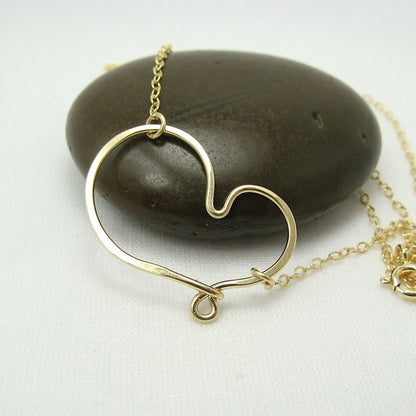 Cherish Gold Heart Necklace - Cloverleaf Jewelry