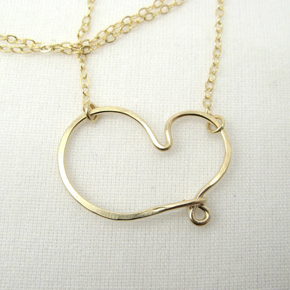 Cherish Gold Heart Necklace - Cloverleaf Jewelry