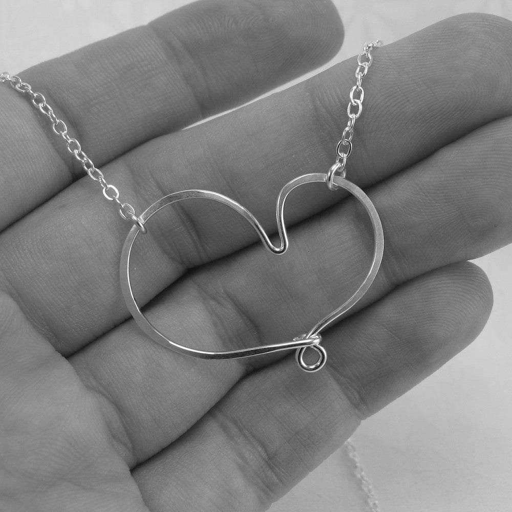 Cherish Silver Heart Necklace