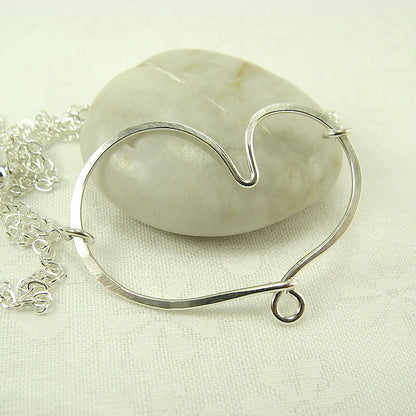 Cherish Silver Heart Necklace - Cloverleaf Jewelry