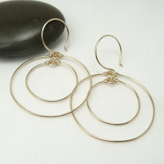 Concentric Gold Hoop Earrings