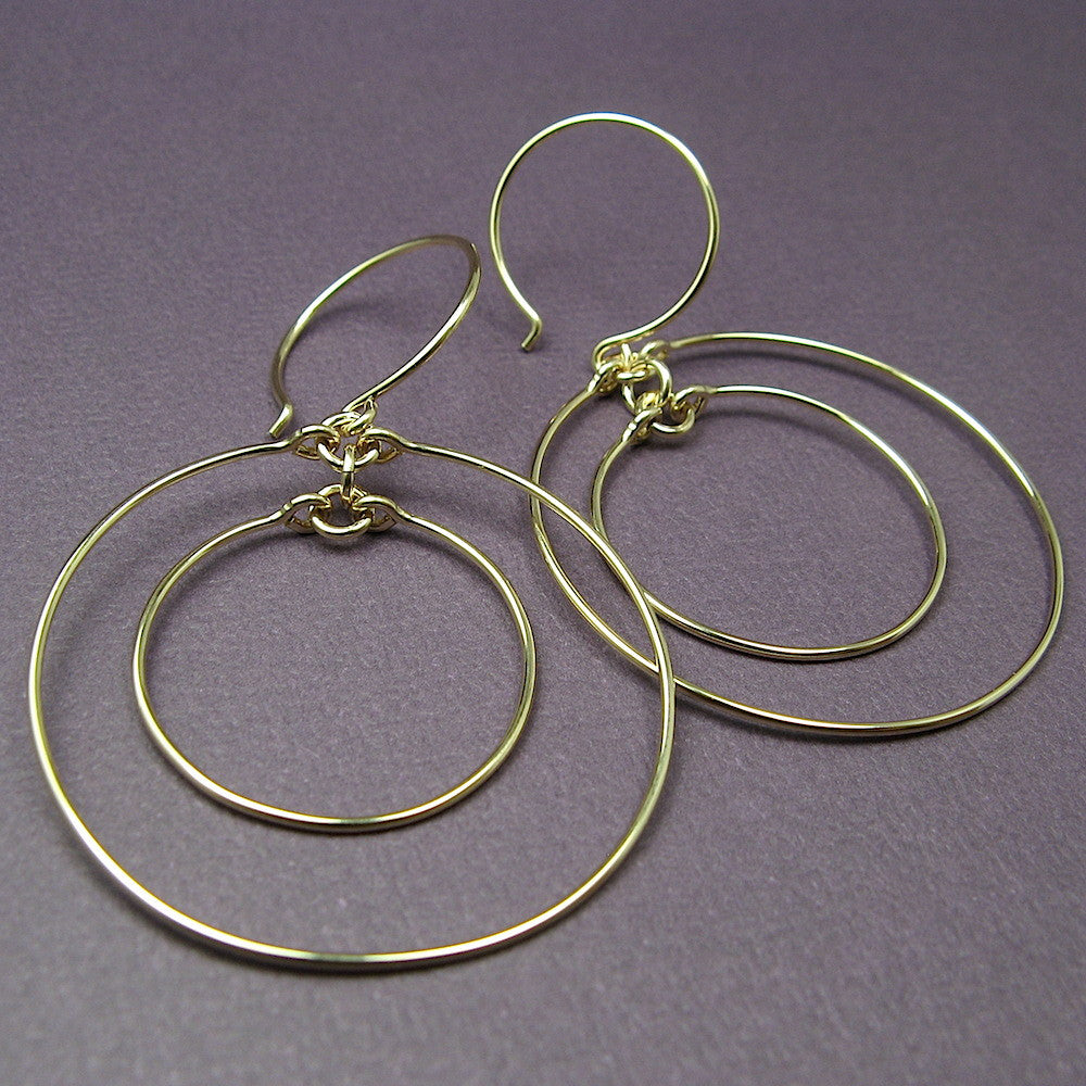 Concentric Gold Hoop Earrings