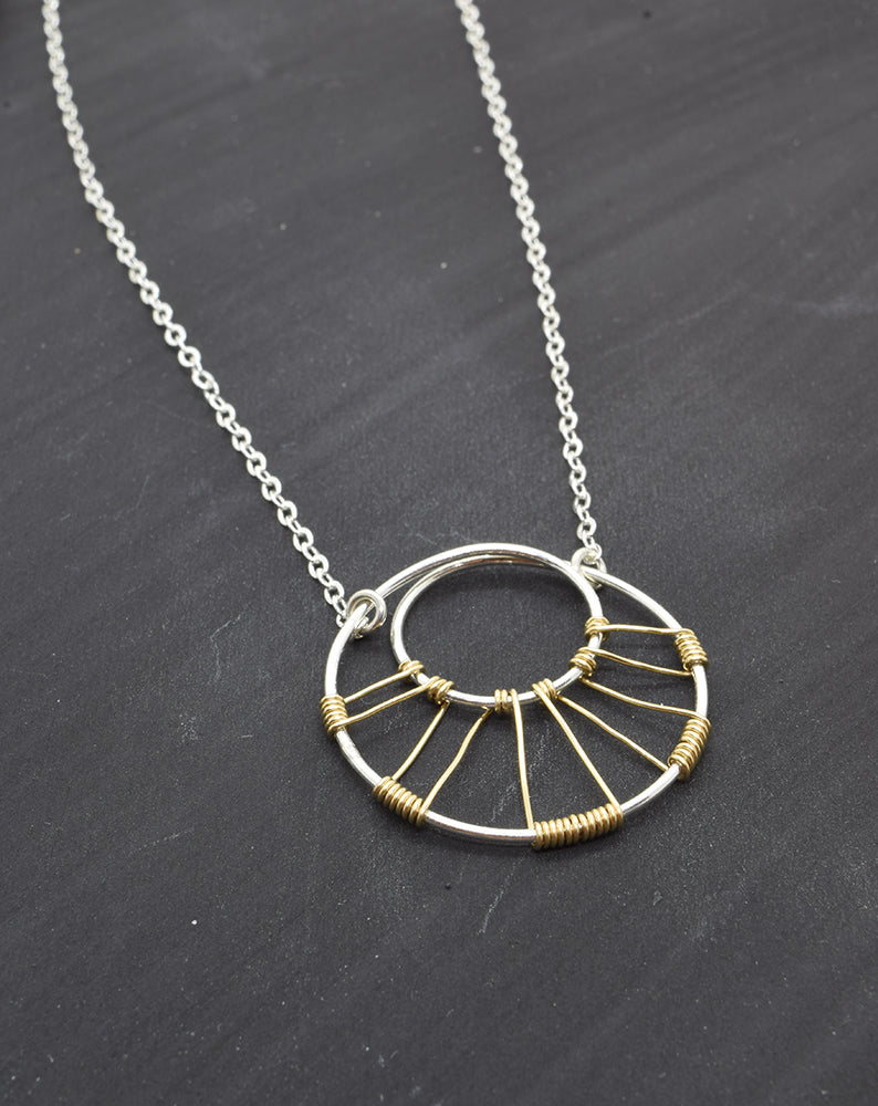 Corona Silver and Gold Necklace