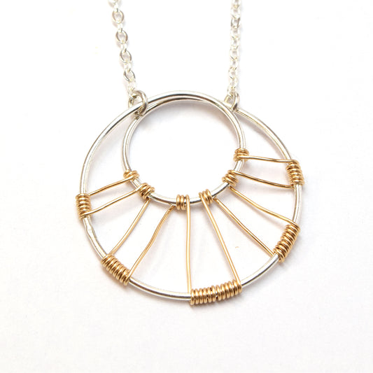 Corona Silver and Gold Necklace