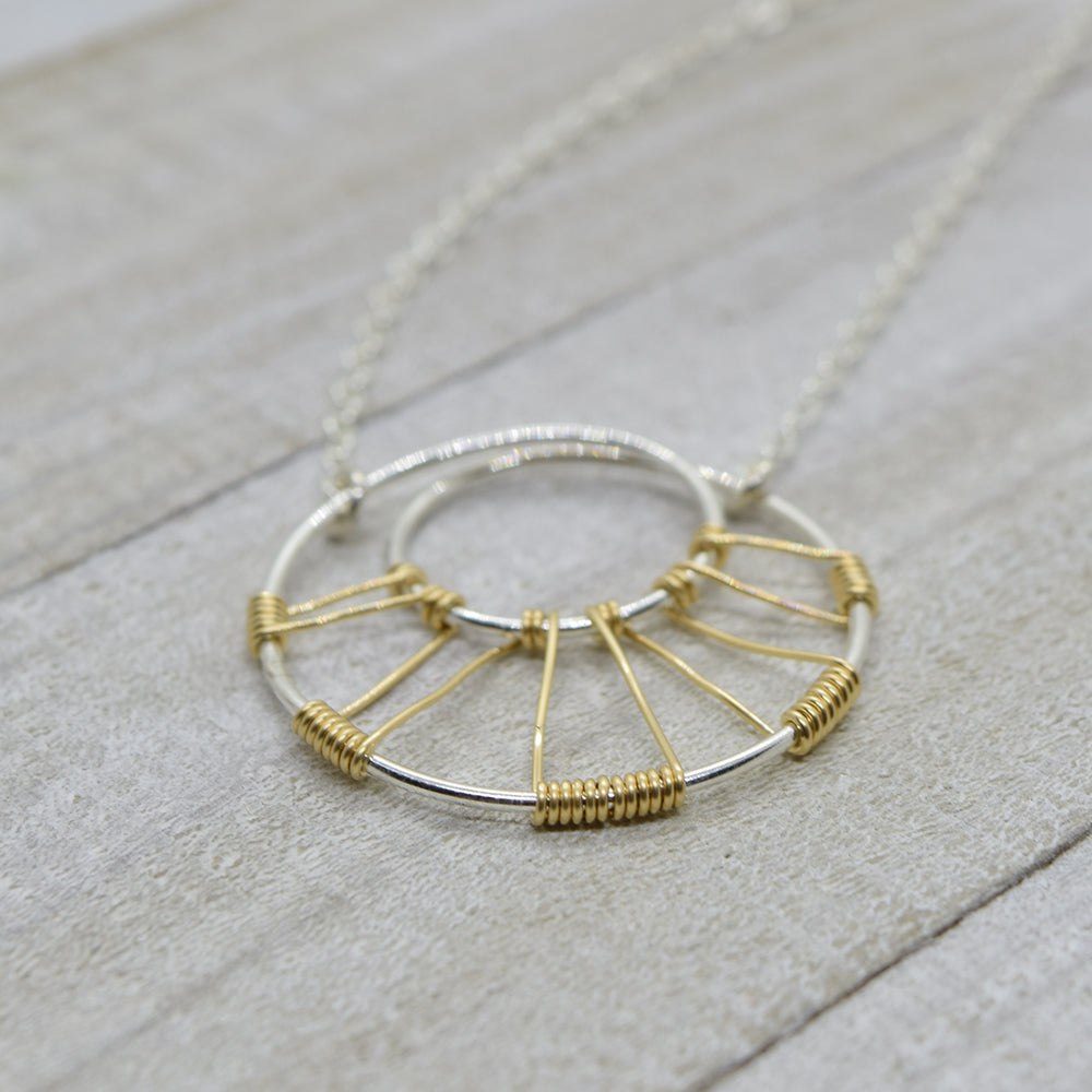 Corona Silver and Gold Necklace