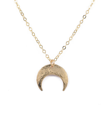 Crescent Gold Necklace - Cloverleaf Jewelry