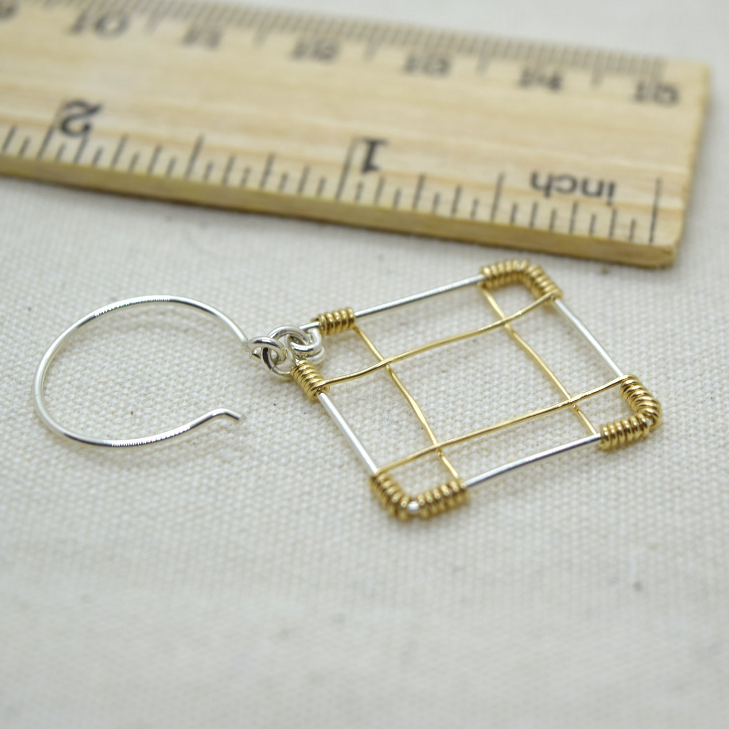 Deco Silver and Gold Earrings