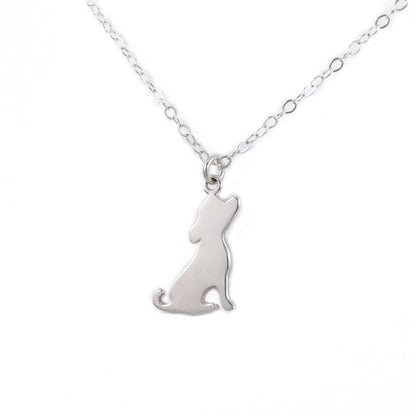 Silver Puppy Dog Charm Necklace - Cloverleaf Jewelry