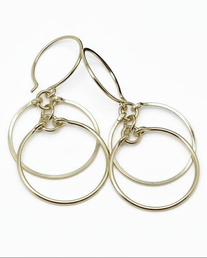 Eclipse Gold Earrings - Cloverleaf Jewelry