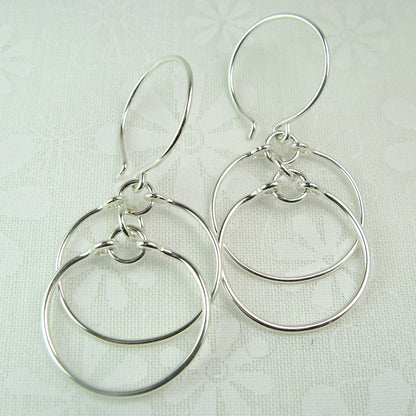 Eclipse Silver Earrings - Cloverleaf Jewelry