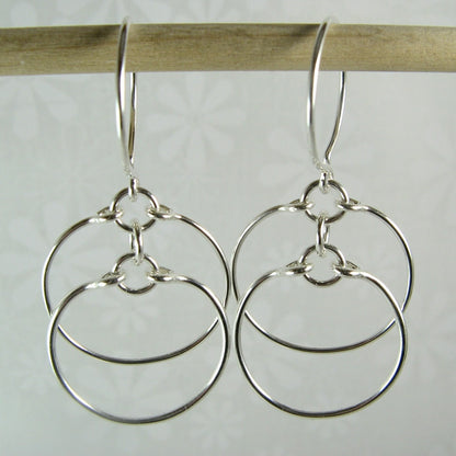 Eclipse Silver Earrings - Cloverleaf Jewelry