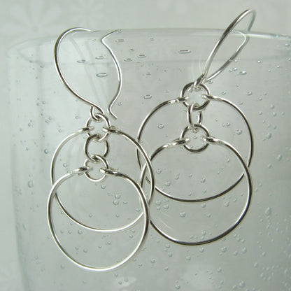Eclipse Silver Earrings - Cloverleaf Jewelry