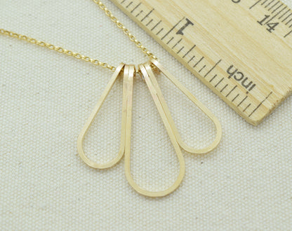 Elan Multi-drop Gold Necklace - Cloverleaf Jewelry