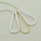 Elan Multi-drop Silver and Gold Necklace
