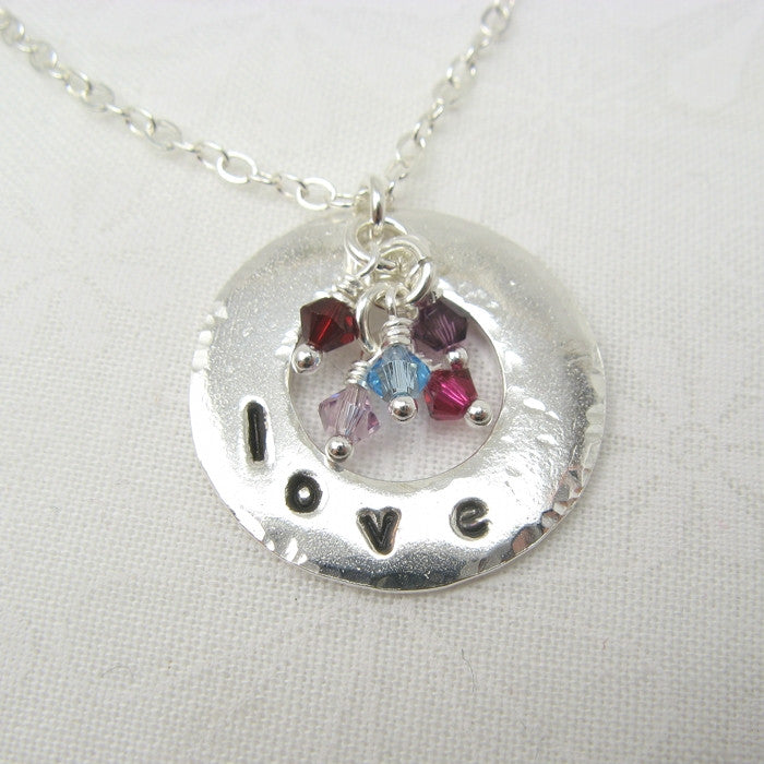 Embrace Silver Necklace for Mothers or Grandmothers - Cloverleaf Jewelry